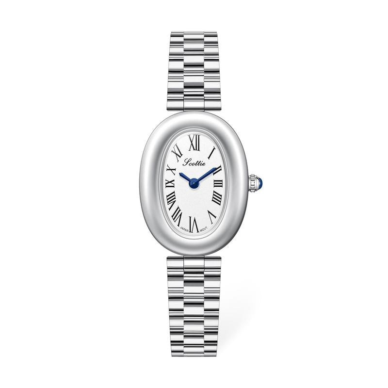 Oval Dial Women's Small Gold Watch Second-hand Women's Watch