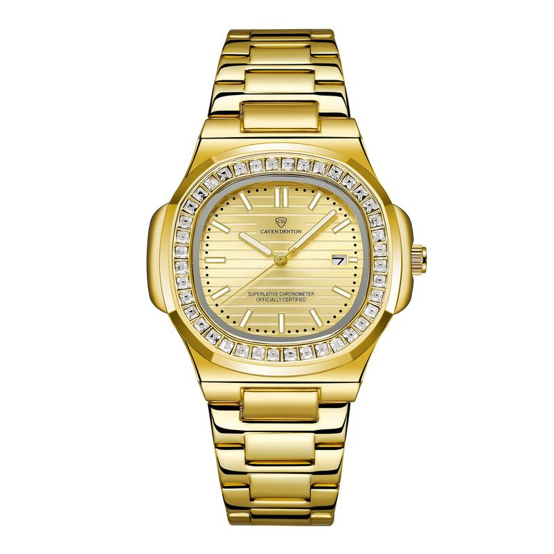 Hot Fashion Luxury Watch Calendar Men's Watch Full Diamond Waterproof Quartz Watch