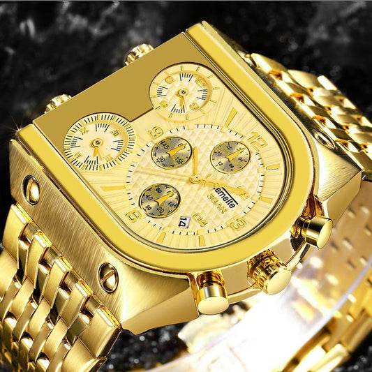 2025 Men's Watch Hot New Oval Three-Movement Quartz Watch