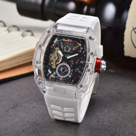 Fashion carbon fiber hollow watch unisex  luxury mechanical watch  couple watch