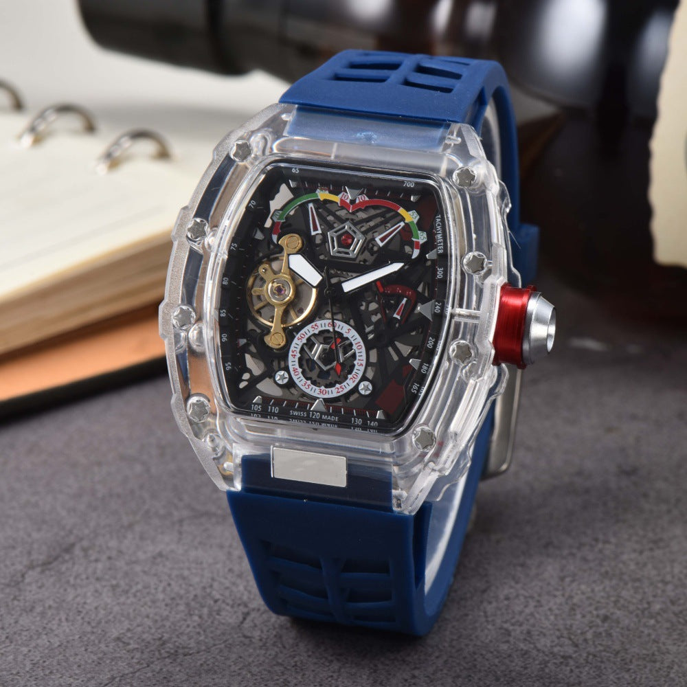 Fashion carbon fiber hollow watch unisex  luxury mechanical watch  couple watch