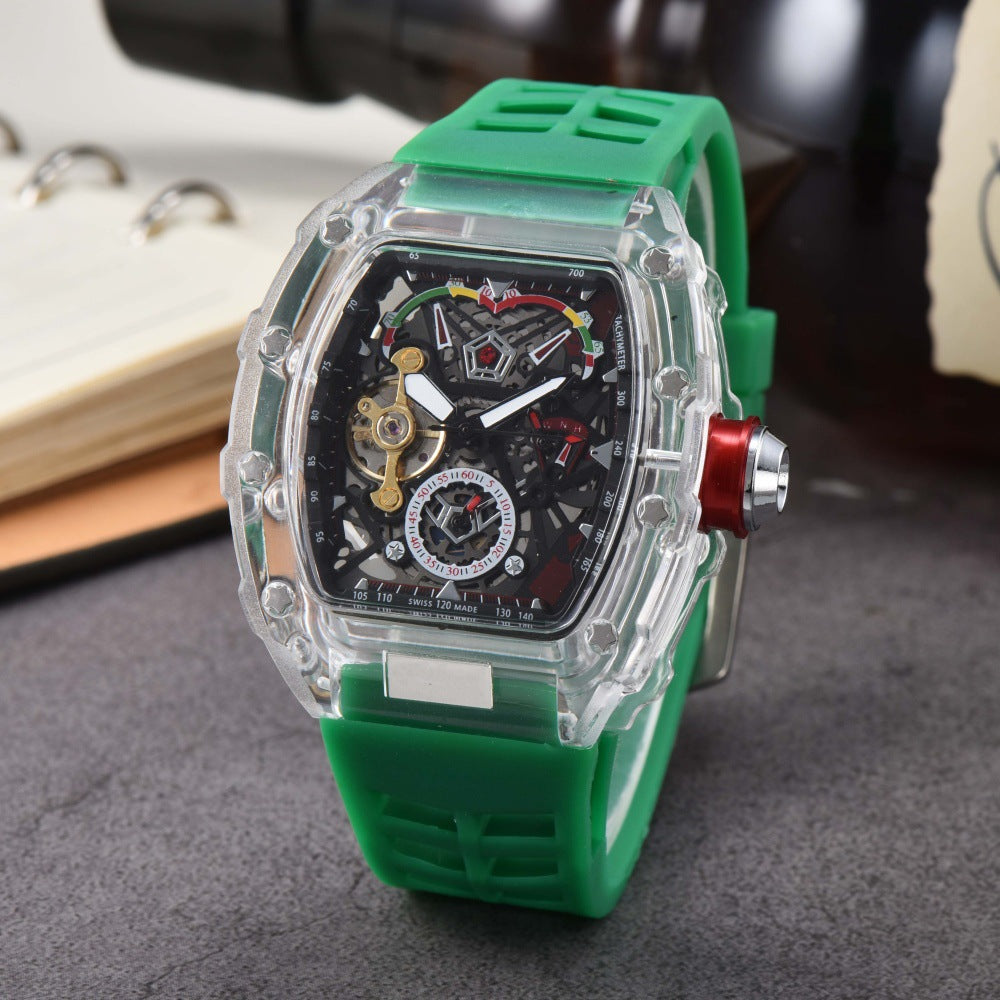 Fashion carbon fiber hollow watch unisex  luxury mechanical watch  couple watch