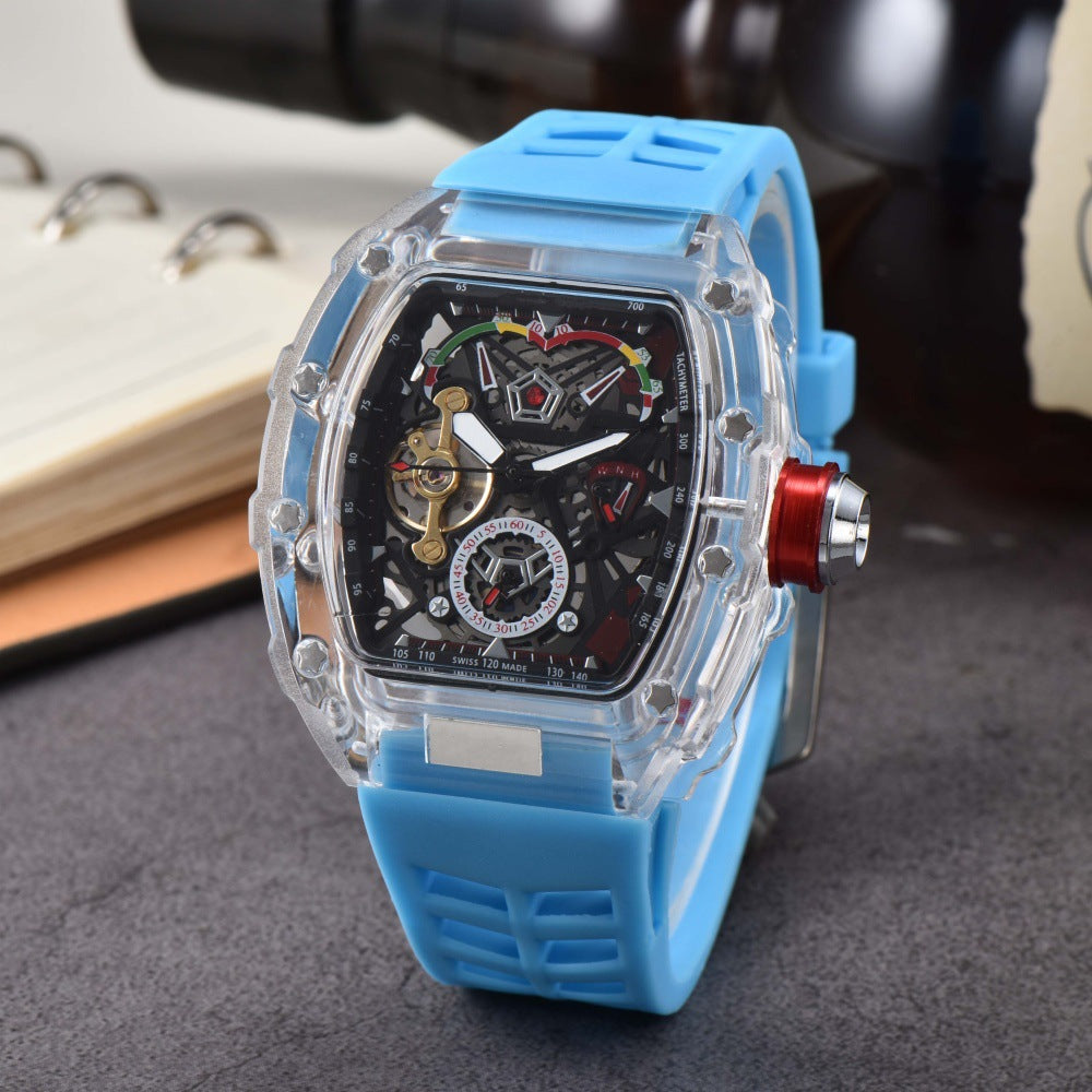 Fashion carbon fiber hollow watch unisex  luxury mechanical watch  couple watch