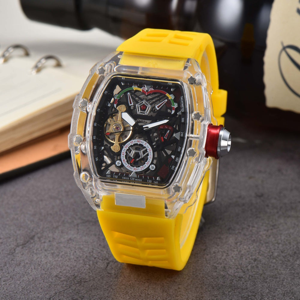 Fashion carbon fiber hollow watch unisex  luxury mechanical watch  couple watch