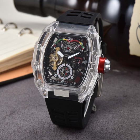Fashion carbon fiber hollow watch unisex  luxury mechanical watch  couple watch
